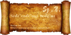 Szécsényi Noémi névjegykártya