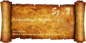 Szécsényi Noémi névjegykártya