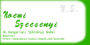 noemi szecsenyi business card